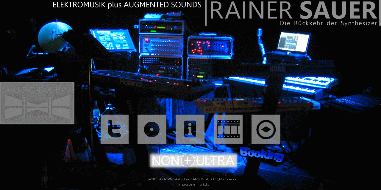 RAINER SAUER - NON+ULTRA - Erlebe jetzt live die Rckkehr der Synthesizer